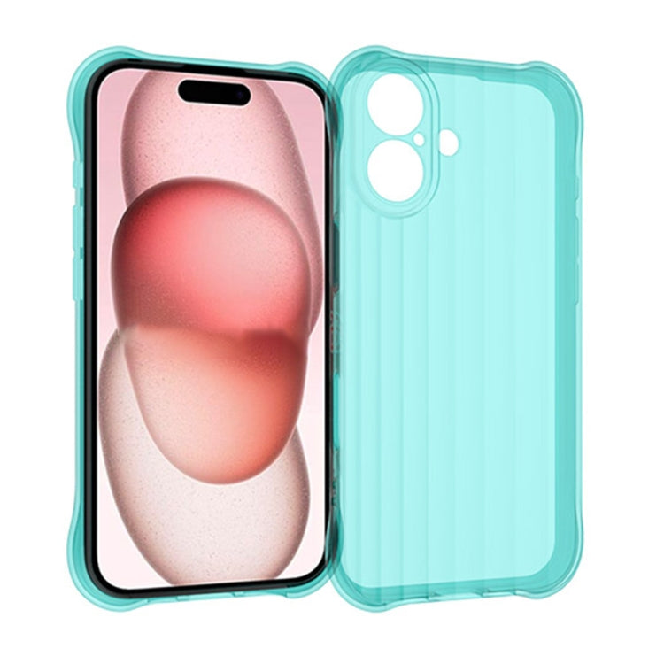 For iPhone 16 Water Ripple Fine Hole TPU Phone Case(Light Blue) - iPhone 16 Cases by PMC Jewellery | Online Shopping South Africa | PMC Jewellery | Buy Now Pay Later Mobicred