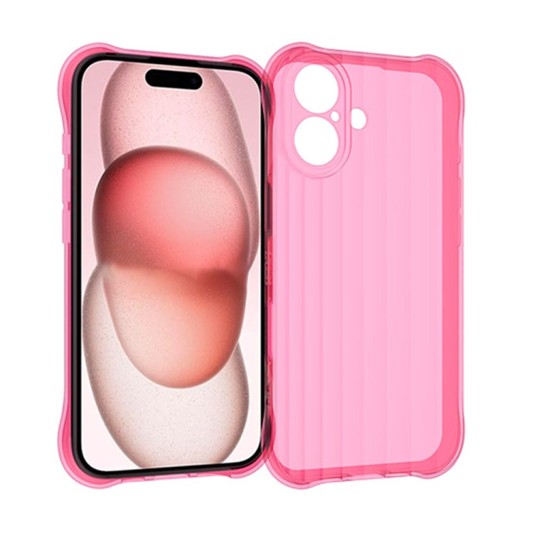 For iPhone 16 Water Ripple Fine Hole TPU Phone Case(Pink) - iPhone 16 Cases by PMC TechLife | Online Shopping South Africa | PMC TechLife | Buy Now Pay Later Mobicred