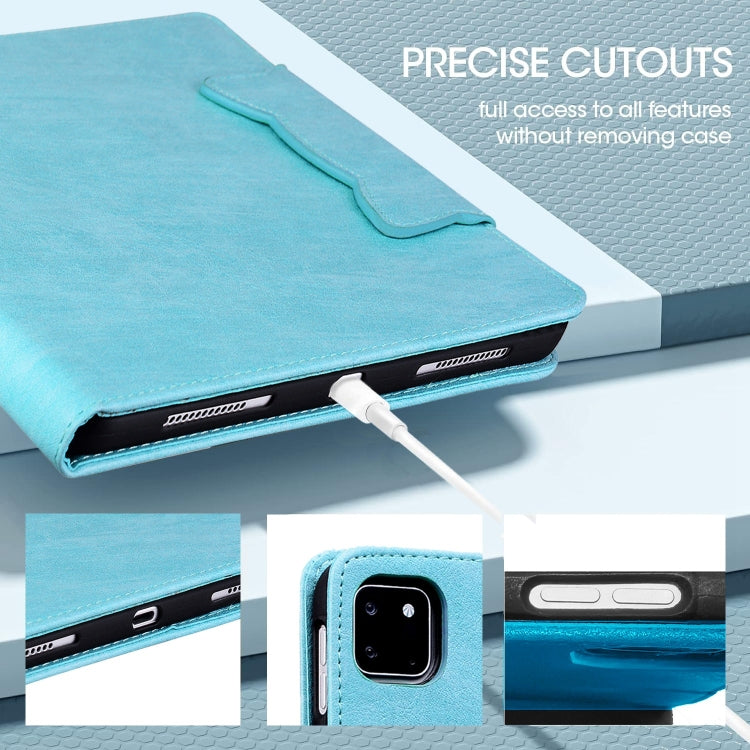 For iPad Air 13 2024 Cat Buckle Leather Smart Tablet Case(Sky Blue) - iPad Air 13 2024 Cases by PMC Jewellery | Online Shopping South Africa | PMC Jewellery | Buy Now Pay Later Mobicred