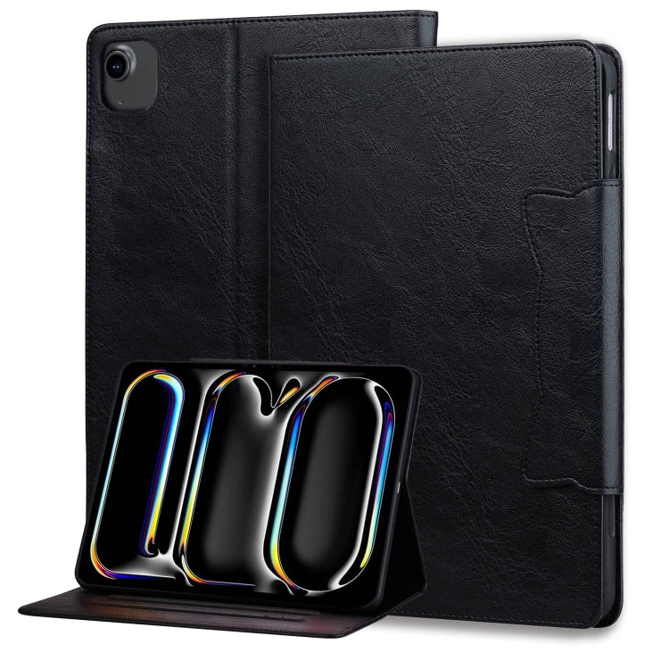 For iPad Air 13 2025 / 2024 Cat Buckle Leather Smart Tablet Case(Black) - iPad Air 13 2025 / 2024 Cases by PMC TechLife | Online Shopping South Africa | PMC TechLife | Buy Now Pay Later Mobicred