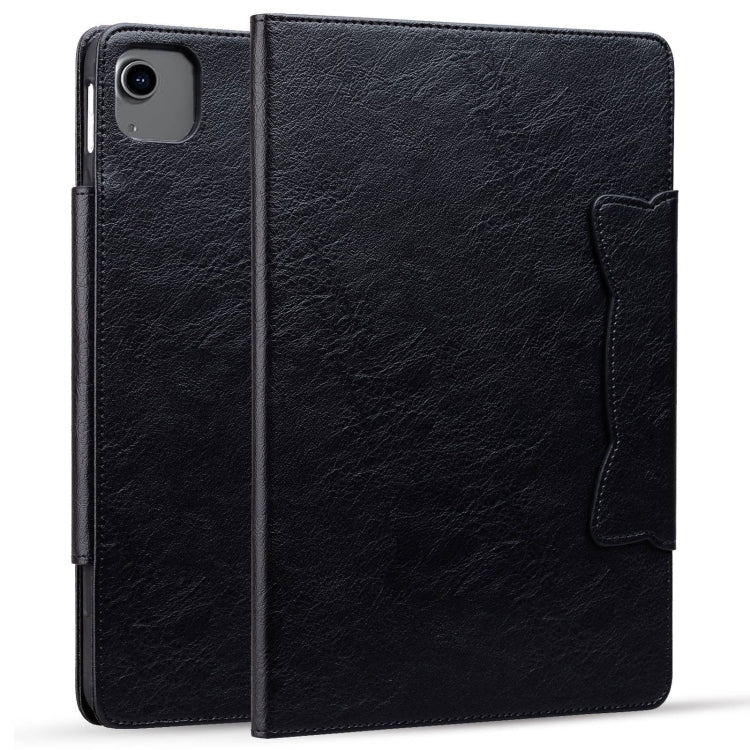 For iPad Air 13 2025 / 2024 Cat Buckle Leather Smart Tablet Case(Black) - iPad Air 13 2025 / 2024 Cases by PMC TechLife | Online Shopping South Africa | PMC TechLife | Buy Now Pay Later Mobicred
