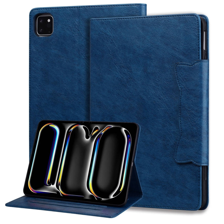 For iPad Pro 13 2024 Cat Buckle Leather Smart Tablet Case(Royal Blue) - iPad Pro 13 2024 Cases by PMC TechLife | Online Shopping South Africa | PMC TechLife | Buy Now Pay Later Mobicred
