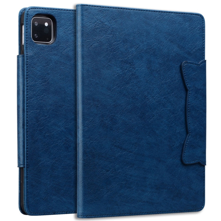 For iPad Pro 13 2024 Cat Buckle Leather Smart Tablet Case(Royal Blue) - iPad Pro 13 2024 Cases by PMC TechLife | Online Shopping South Africa | PMC TechLife | Buy Now Pay Later Mobicred