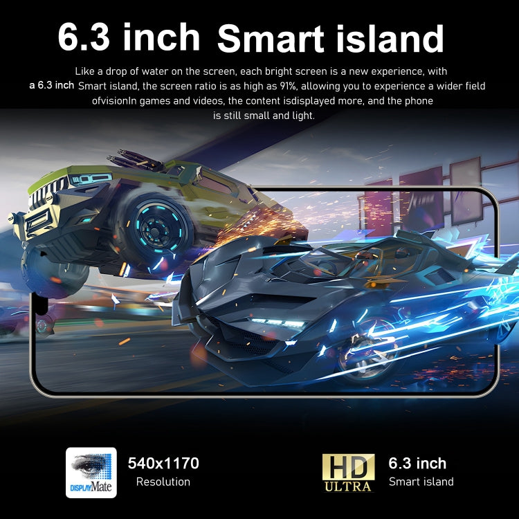 ZPT95 / i15 Pro Max, 2GB+16GB, 6.3 inch Screen, Face Identification, Android 8.1 SC7731 Quad Core, Network: 5G, Dual SIM(White) -  by PMC TechLife | Online Shopping South Africa | PMC TechLife | Buy Now Pay Later Mobicred