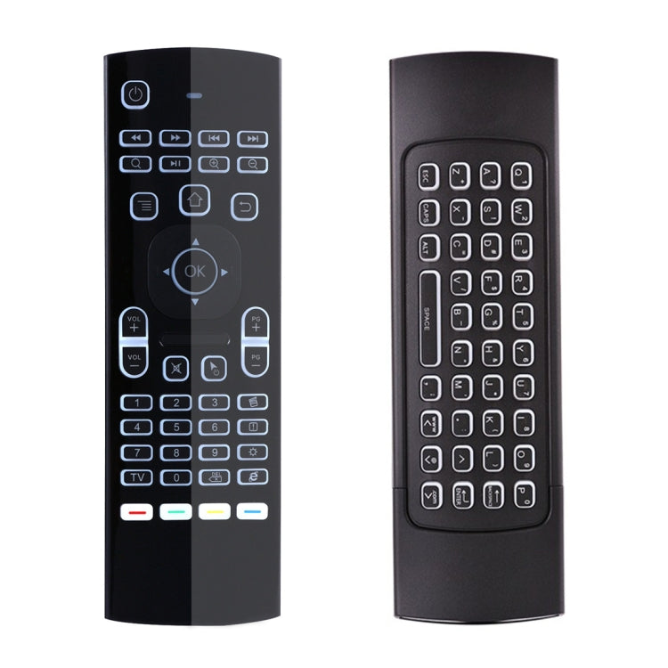 MX3 2.4GHz Fly Air Mouse LED Backlight Wireless Keyboard Remote Control with Gyroscope for Android TV Box / PC - MINI PC Accessories & Gadgets by PMC TechLife | Online Shopping South Africa | PMC TechLife | Buy Now Pay Later Mobicred