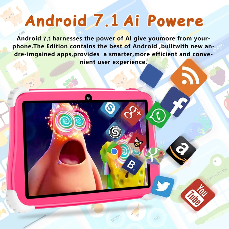 C75 Dinosaur 7 inch WiFi Kids Tablet PC, 2GB+16GB, Android 7.1 MT6735 Octa Core CPU(Purple) -  by PMC Jewellery | Online Shopping South Africa | PMC Jewellery | Buy Now Pay Later Mobicred