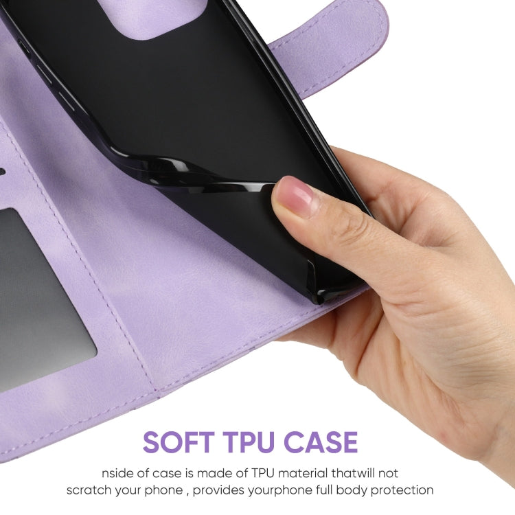 For Google Pixel 9 / 9 Pro Skin Feel Geometric Lines Leather Phone Case(Purple) - Google Cases by PMC TechLife | Online Shopping South Africa | PMC TechLife | Buy Now Pay Later Mobicred
