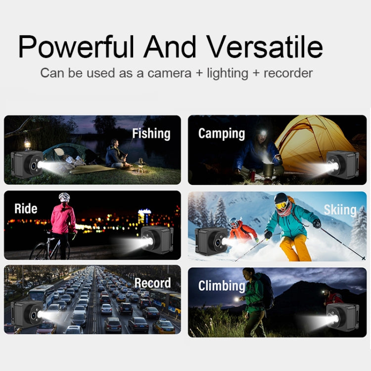 D8 1080P Head-mounted LED Motion Sensor Video Recording Lighting Camera - Video Cameras by PMC TechLife | Online Shopping South Africa | PMC TechLife | Buy Now Pay Later Mobicred