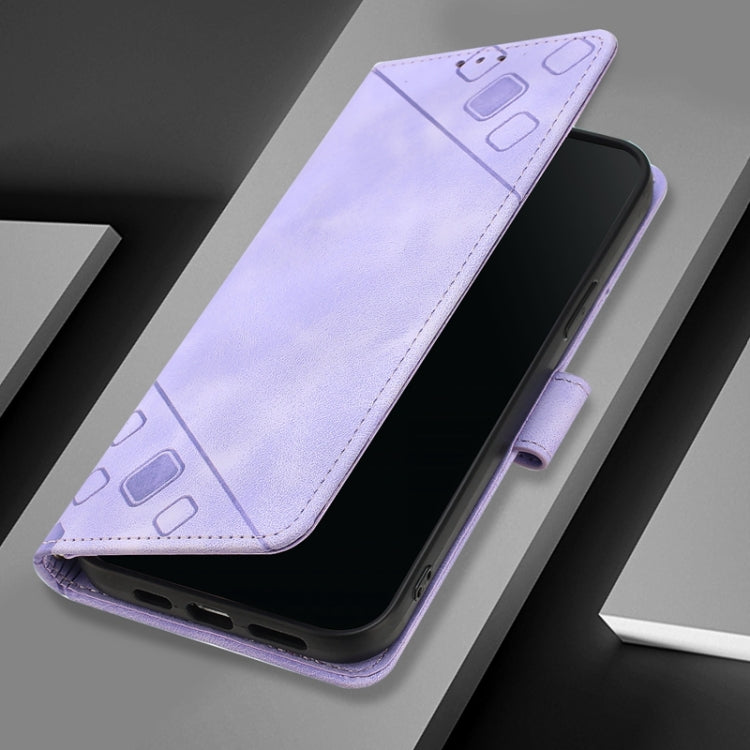 For Blackview Shark 8 Skin Feel Embossed Leather Phone Case(Light Purple) - More Brand by PMC TechLife | Online Shopping South Africa | PMC TechLife | Buy Now Pay Later Mobicred