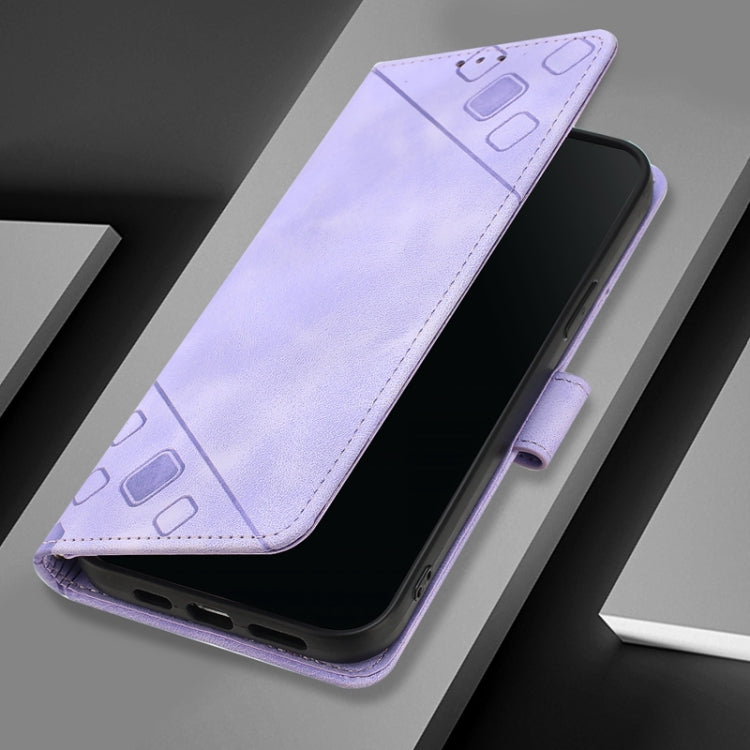 For Blackview Shark 8 Skin Feel Embossed Leather Phone Case(Light Purple) - More Brand by PMC Jewellery | Online Shopping South Africa | PMC Jewellery | Buy Now Pay Later Mobicred