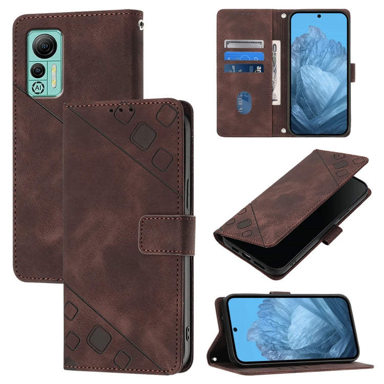 For Ulefone Note 14 Skin Feel Embossed Leather Phone Case(Brown) - Ulefone Cases by PMC Jewellery | Online Shopping South Africa | PMC Jewellery | Buy Now Pay Later Mobicred