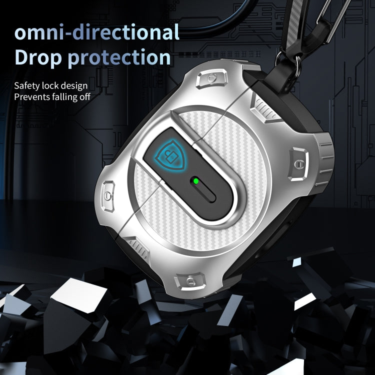 For AirPods 4 Lock Shockproof Bluetooth Earphone Protective Case(Black White) - free shipping - PMC Jewellery - Order now!