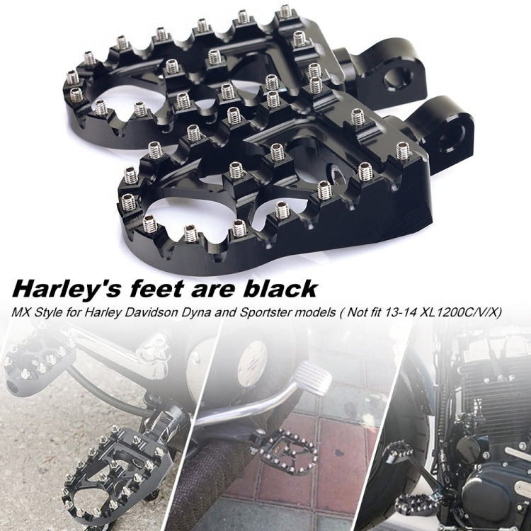 Motorcycle Modification Pedal Set Wide Fat Footpegs Foot Pegs for Harley (Blue) - Others by PMC Jewellery | Online Shopping South Africa | PMC Jewellery | Buy Now Pay Later Mobicred