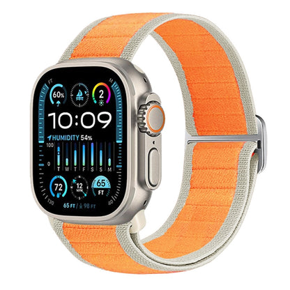 For Apple Watch Ultra 2 49mm Nylon Elastic Buckle Watch Band(Orange) - Watch Bands by PMC Jewellery | Online Shopping South Africa | PMC Jewellery | Buy Now Pay Later Mobicred