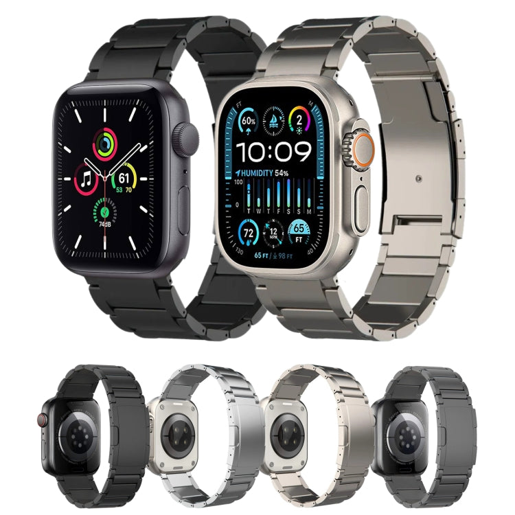 For Apple Watch SE 2022 44mm Titanium Metal Watch Band(Silver) - free shipping - PMC TechLife - Order now!