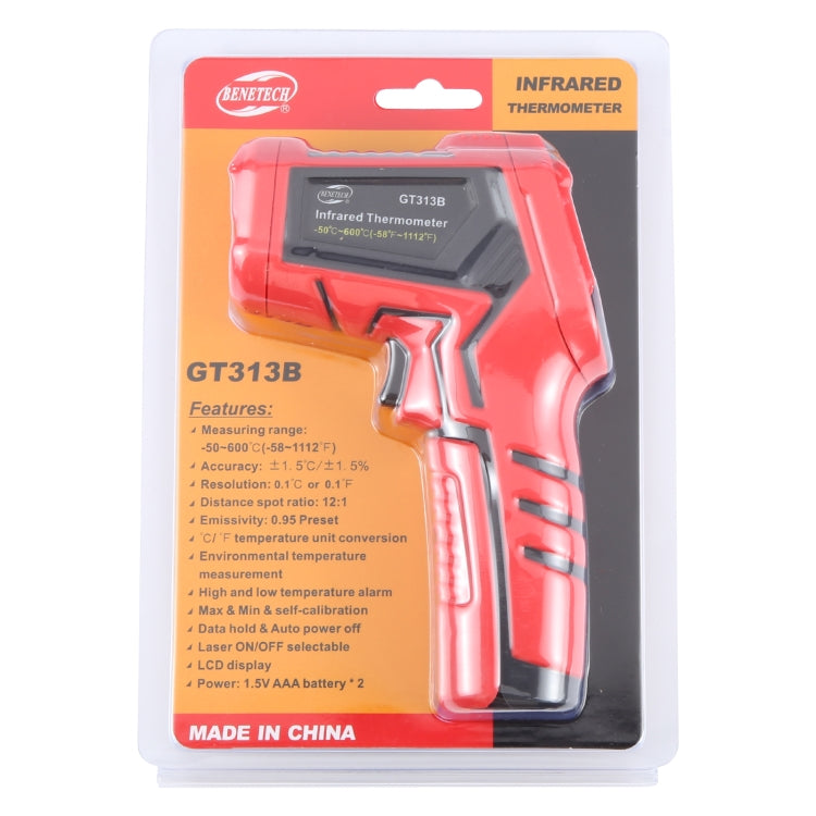 BENETECH GT313B LCD Display Infrared Thermometer, Battery Not Included - Thermostat & Thermometer by BENETECH | Online Shopping South Africa | PMC TechLife | Buy Now Pay Later Mobicred