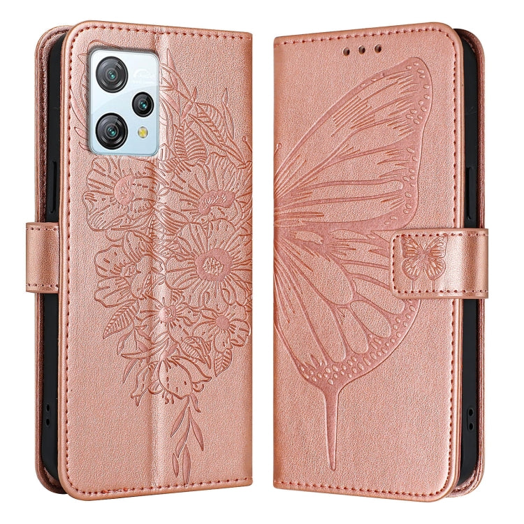 For Blackview A53 Embossed Butterfly Leather Phone Case(Rose Gold) - More Brand by PMC Jewellery | Online Shopping South Africa | PMC Jewellery | Buy Now Pay Later Mobicred