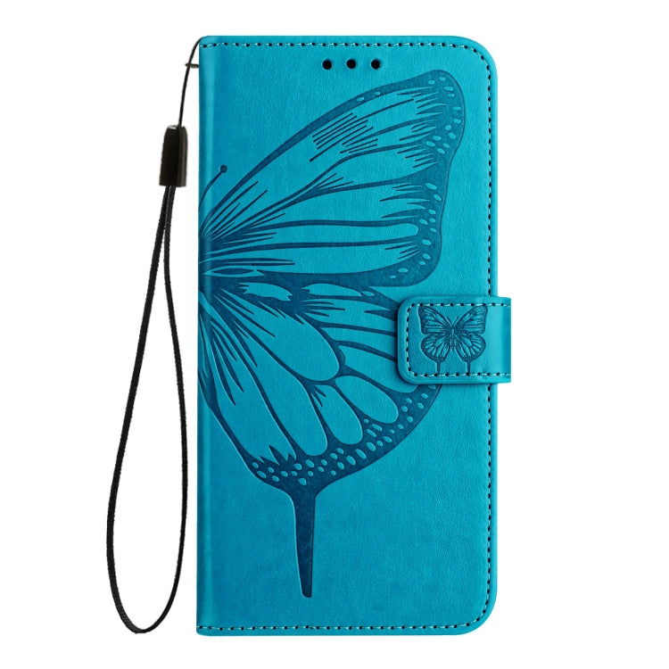 For Blackview Shark 8 Embossed Butterfly Leather Phone Case(Blue) - More Brand by PMC Jewellery | Online Shopping South Africa | PMC Jewellery | Buy Now Pay Later Mobicred