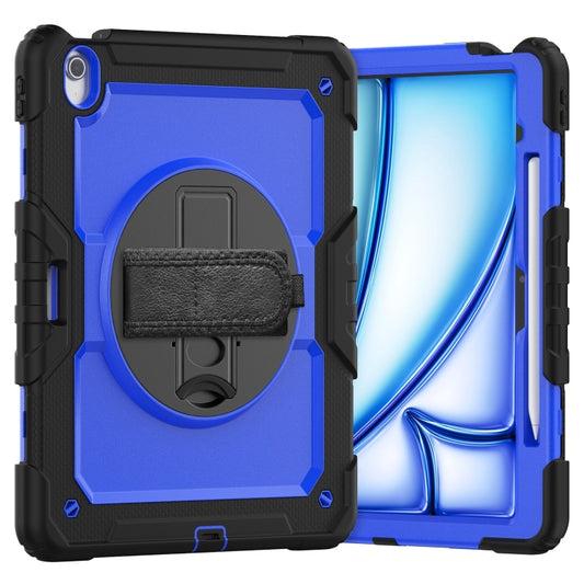 For iPad Air 13 2024 Silicone Hybrid PC Tablet Case with Shoulder Strap(Dark Blue + Black) - iPad Air 13 2024 Cases by PMC Jewellery | Online Shopping South Africa | PMC Jewellery | Buy Now Pay Later Mobicred
