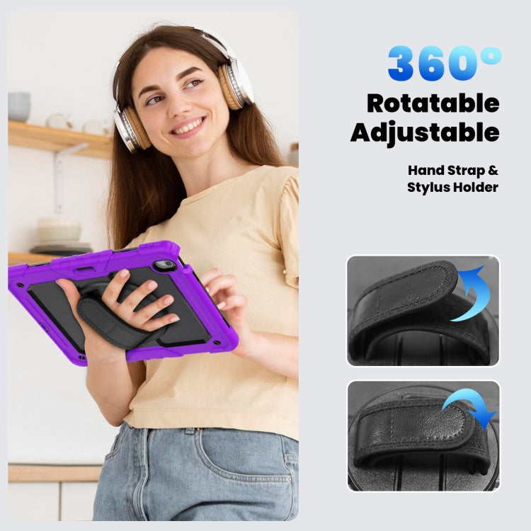 For iPad Air 13 2025 / 2024 Silicone Hybrid PC Tablet Case with Shoulder Strap(Purple) - iPad Air 13 2025 / 2024 Cases by PMC TechLife | Online Shopping South Africa | PMC TechLife | Buy Now Pay Later Mobicred