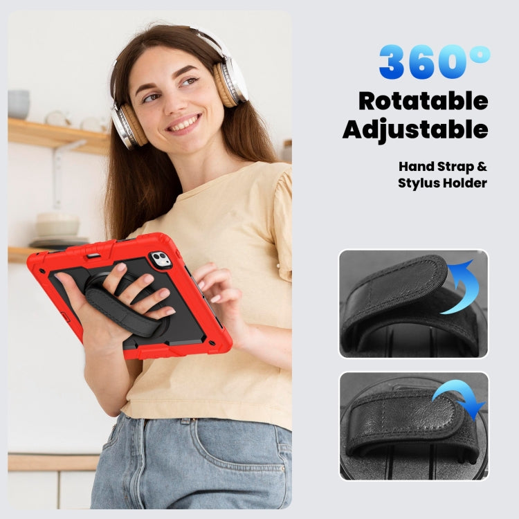 For iPad Pro 13 2024 Silicone Hybrid PC Tablet Case with Shoulder Strap(Red) - iPad Pro 13 2024 Cases by PMC TechLife | Online Shopping South Africa | PMC TechLife | Buy Now Pay Later Mobicred