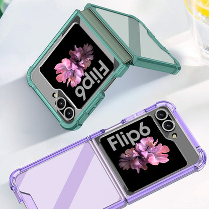 For Samsung Galaxy Z Flip6 GKK Airbag Full Coverage Phone Case with Tempered Film(Purple) - Galaxy Z Flip6 5G Cases by GKK | Online Shopping South Africa | PMC Jewellery | Buy Now Pay Later Mobicred