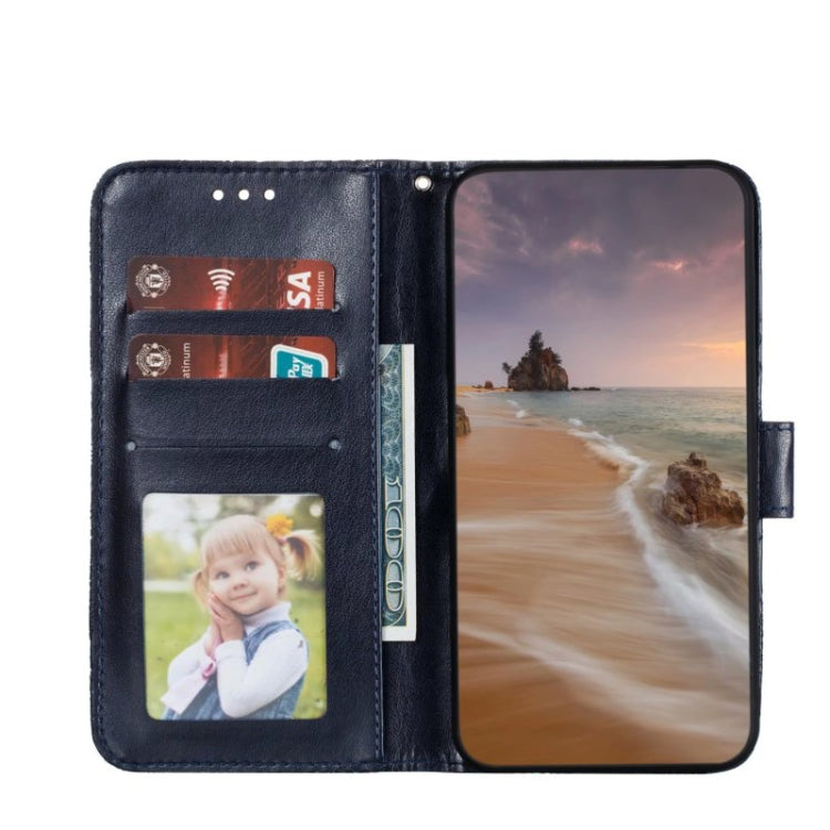 For Google Pixel 9 Lace Flower Embossing Flip Leather Phone Case(Dark Blue) - Google Cases by PMC TechLife | Online Shopping South Africa | PMC TechLife | Buy Now Pay Later Mobicred