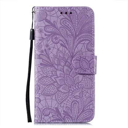 For Google Pixel 9 Pro Lace Flower Embossing Flip Leather Phone Case(Purple) - Google Cases by PMC Jewellery | Online Shopping South Africa | PMC Jewellery | Buy Now Pay Later Mobicred