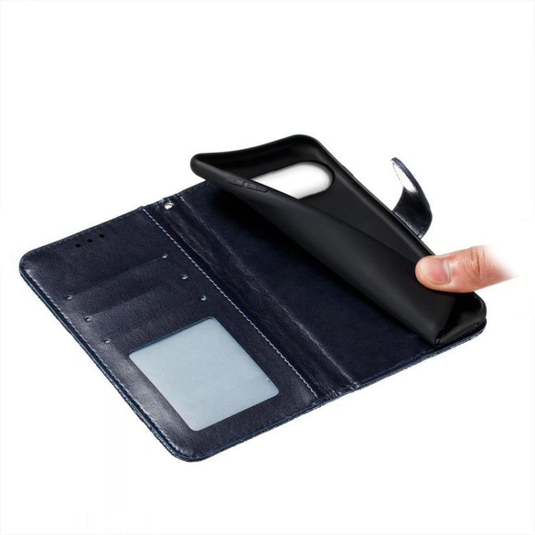 For Google Pixel 9 Pro Lace Flower Embossing Flip Leather Phone Case(Dark Blue) - free shipping - PMC TechLife - Order now!