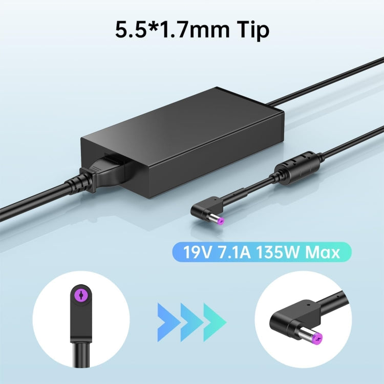 135W 19V 7.1A Laptop Notebook Power Adapter For Acer 5.5 x 1.7mm, Plug:AU Plug - For Acer by PMC Jewellery | Online Shopping South Africa | PMC Jewellery | Buy Now Pay Later Mobicred