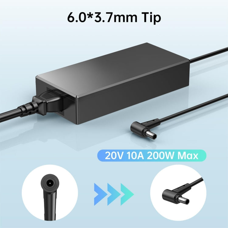 200W 20V 10A Laptop Notebook Power Adapter For Asus 6.0 x 3.7mm, Plug:US Plug - For Asus by PMC Jewellery | Online Shopping South Africa | PMC Jewellery | Buy Now Pay Later Mobicred