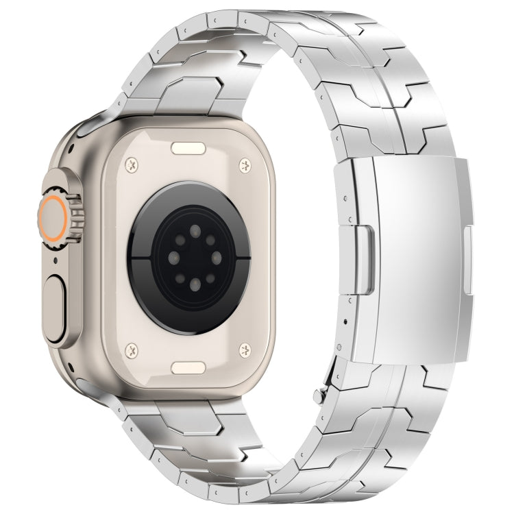 For Apple Watch SE 44mm Turtle Buckle Titanium Alloy Watch Band(Silver) - free shipping - PMC TechLife - Order now!
