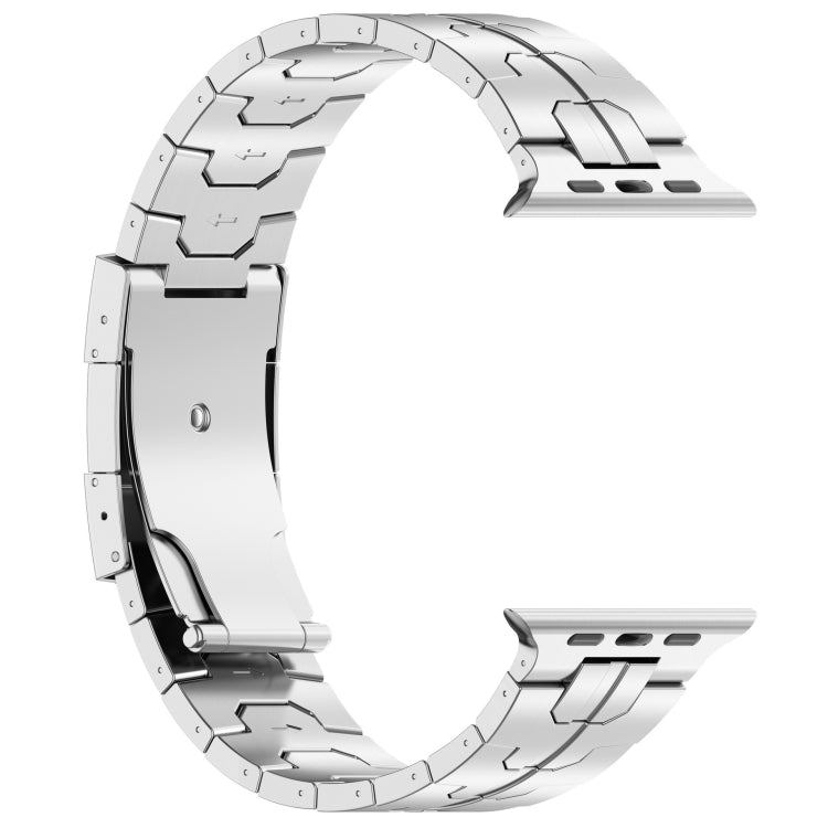 For Apple Watch Series 9 41mm Turtle Buckle Titanium Alloy Watch Band(Silver) - free shipping - PMC TechLife - Order now!