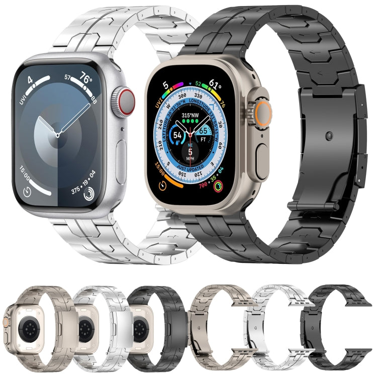 For Apple Watch Series 9 45mm Turtle Buckle Titanium Alloy Watch Band(Silver) - free shipping - PMC TechLife - Order now!