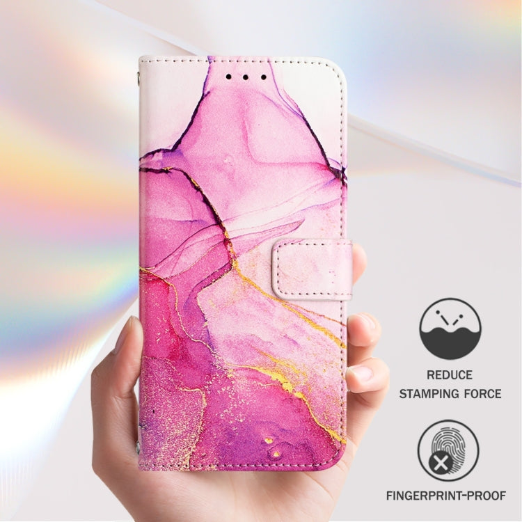 For Blackview A53 PT003 Marble Pattern Flip Leather Phone Case(Pink Purple Gold) - free shipping - PMC TechLife - Order now!