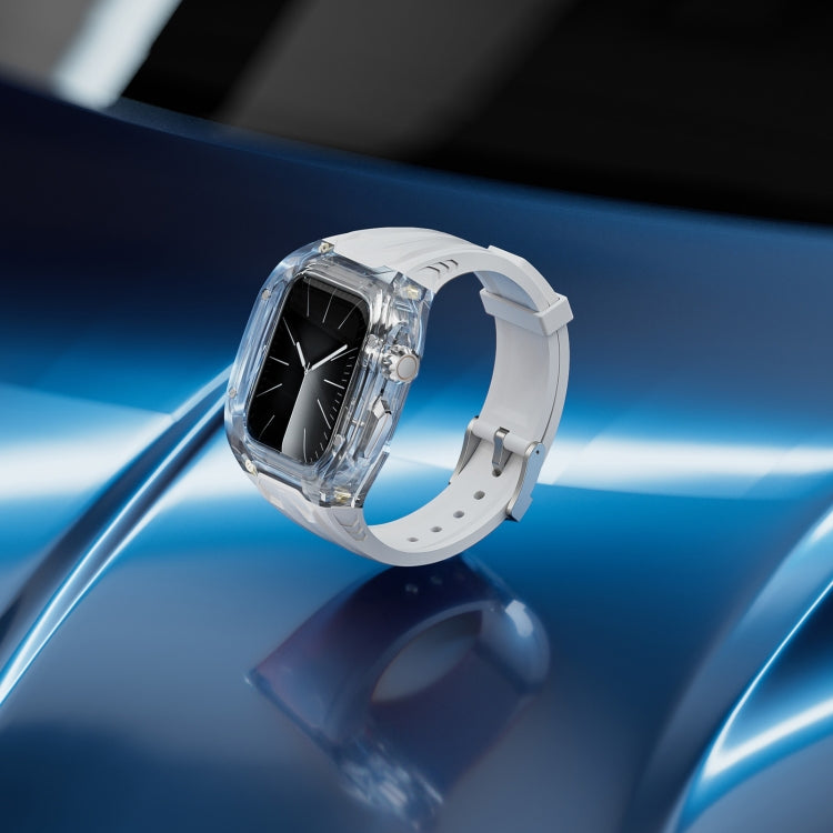 For Apple Watch SE 2023 44mm Modified PC Hybrid TPU Watch Case Band(Starlight Transparent) - Watch Cases by PMc TechLife | Online Shopping South Africa | PMc TechLife | Buy Now Pay Later Mobicred