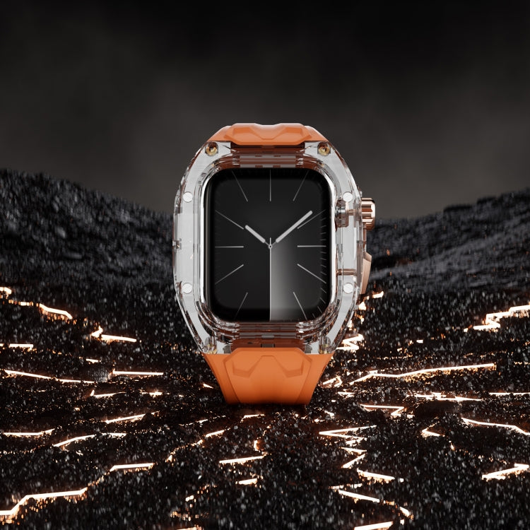 For Apple Watch Series 6 44mm Modified PC Hybrid TPU Watch Case Band(Starlight Transparent) - Watch Cases by PMc TechLife | Online Shopping South Africa | PMc TechLife | Buy Now Pay Later Mobicred