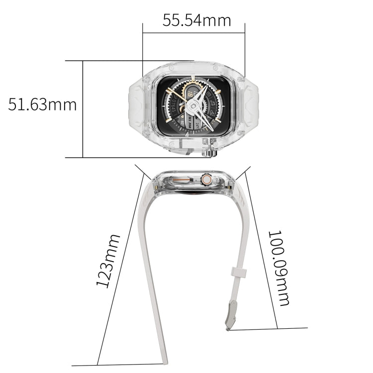 For Apple Watch Series 5 44mm Modified PC Hybrid TPU Watch Case Band(Starlight Transparent) - free shipping - PMc TechLife - Order now!