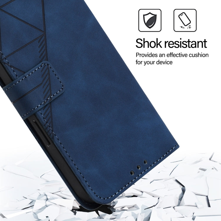 For Blackview Wave 6C Crossbody 3D Embossed Flip Leather Phone Case(Blue) - More Brand by PMC TechLife | Online Shopping South Africa | PMC TechLife | Buy Now Pay Later Mobicred