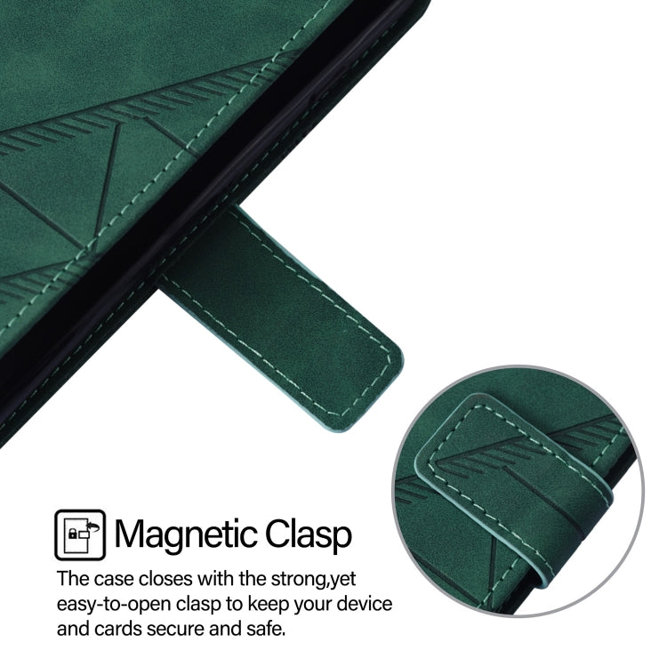 For Blackview Wave 6C Crossbody 3D Embossed Flip Leather Phone Case(Green) - More Brand by PMC Jewellery | Online Shopping South Africa | PMC Jewellery | Buy Now Pay Later Mobicred