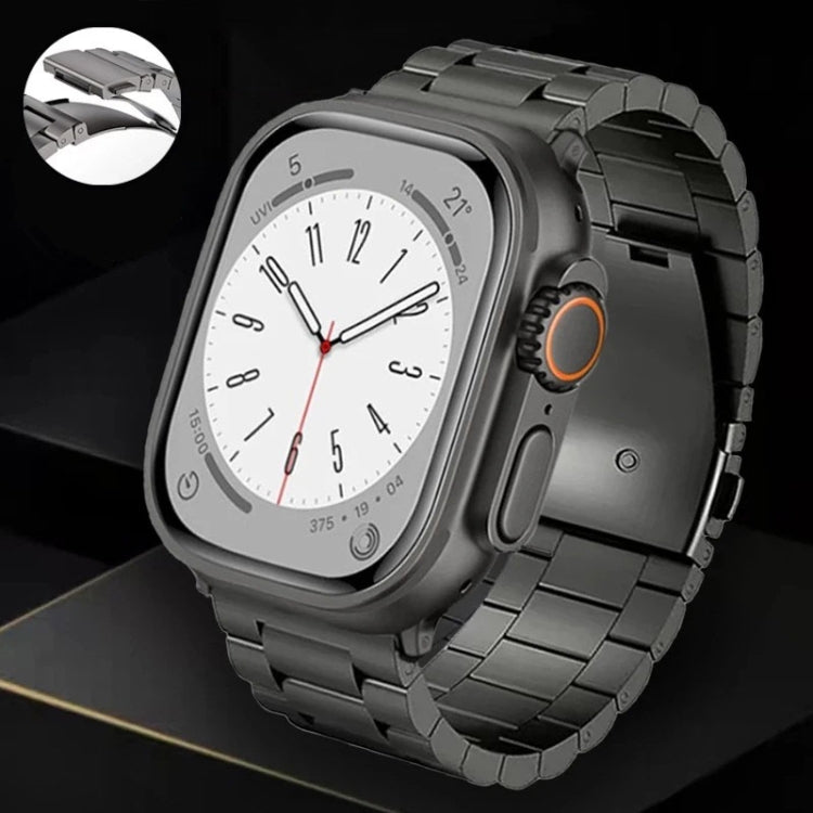 For Apple Watch Ultra 49mm 3-Bead Flat Buckle Titanium Alloy Watch Band(Silver) - free shipping - PMC TechLife - Order now!