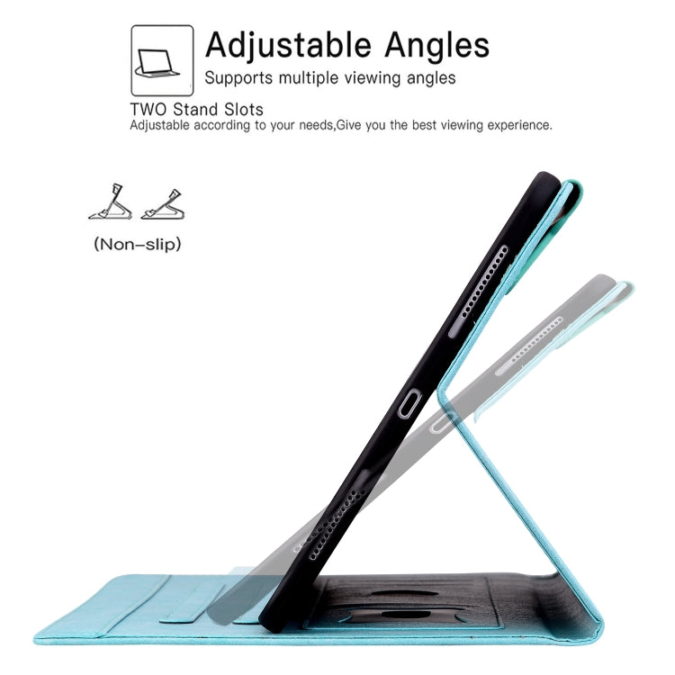 For Lenovo Xiaoxin Pad M11 2024 Cat Buckle Leather Tablet Case(Sky Blue) - Lenovo by PMC Jewellery | Online Shopping South Africa | PMC Jewellery | Buy Now Pay Later Mobicred