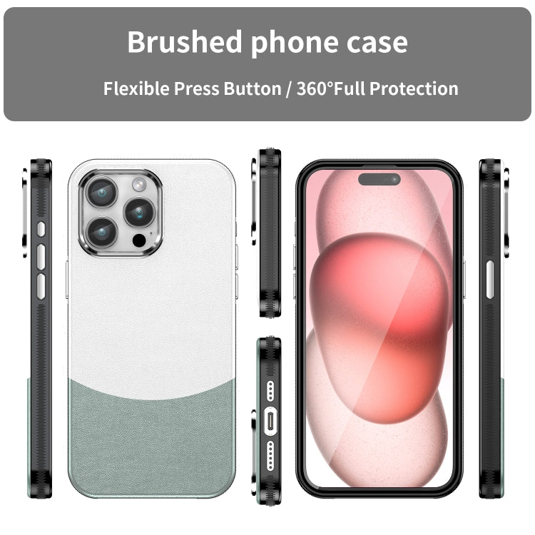 For iPhone 16 Pro Max Leather Texture MagSafe Magnetic TPU + PC Phone Case(Cyan) - iPhone 16 Pro Max Cases by PMC Jewellery | Online Shopping South Africa | PMC Jewellery | Buy Now Pay Later Mobicred