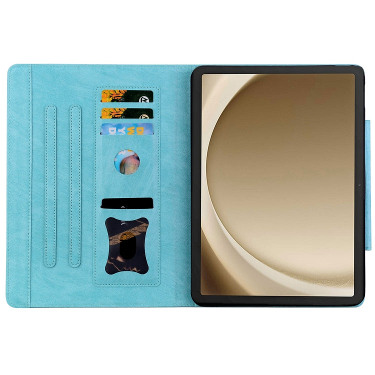 For Samsung Galaxy Tab S9 FE / S9 / S8 / S7 Cat Buckle Leather Smart Tablet Case(Sky Blue) - Galaxy Tab S9 Cases by PMC Jewellery | Online Shopping South Africa | PMC Jewellery | Buy Now Pay Later Mobicred