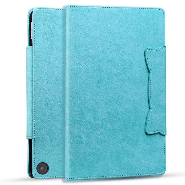 For Amazon Kindle Fire HD 10 2023 / 2021 Cat Buckle Leather Smart Tablet Case(Sky Blue) - Amazon by PMC TechLife | Online Shopping South Africa | PMC TechLife | Buy Now Pay Later Mobicred