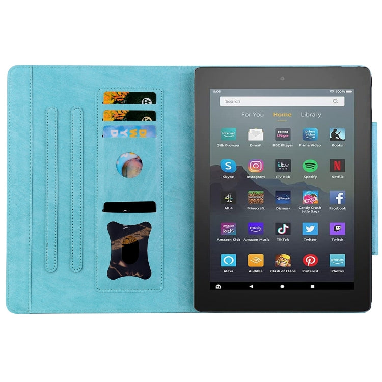 For Amazon Kindle Fire HD 10 2023 / 2021 Cat Buckle Leather Smart Tablet Case(Sky Blue) - Amazon by PMC TechLife | Online Shopping South Africa | PMC TechLife | Buy Now Pay Later Mobicred