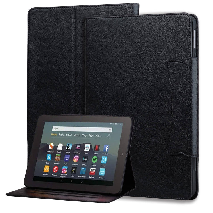 For Amazon Kindle Fire HD 10 2023 / 2021 Cat Buckle Leather Smart Tablet Case(Black) - Amazon by PMC TechLife | Online Shopping South Africa | PMC TechLife | Buy Now Pay Later Mobicred