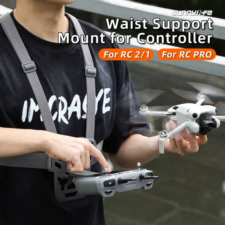 For DJI RC Pro Sunnylife Remote Control Waist Support Bracket Chest Strap(Grey) - Holder Series by Sunnylife | Online Shopping South Africa | PMC Jewellery | Buy Now Pay Later Mobicred