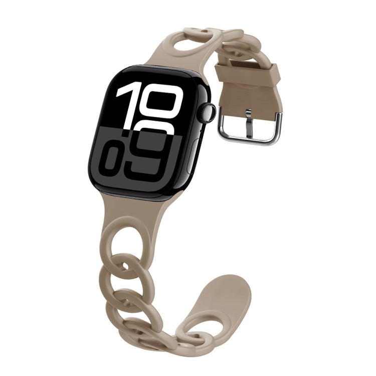 For Apple Watch Series 10 42mm Donut Hollow Silicone Watch Band(Walnut) - free shipping - PMc TechLife - Order now!