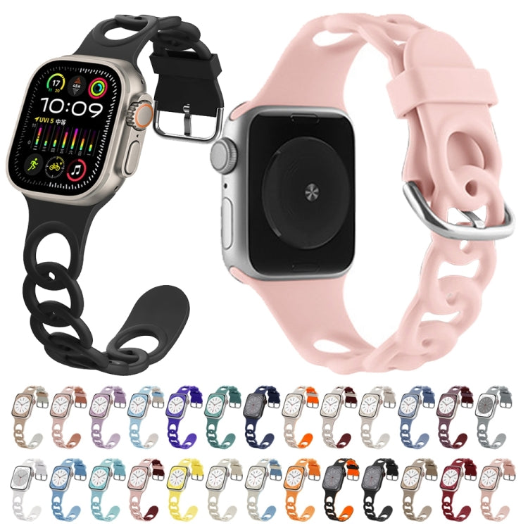 For Apple Watch Series 10 42mm Donut Hollow Silicone Watch Band(White) - free shipping - PMc TechLife - Order now!
